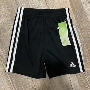Adidas black and white classic 3 stripe short